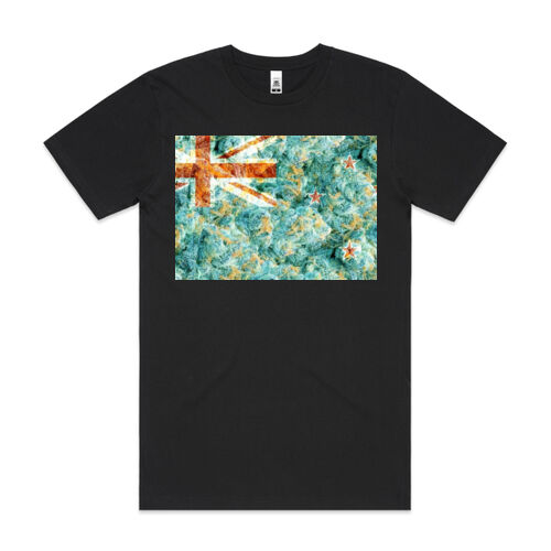 NZ cannabis Flag on block T-shirt Thumbnail